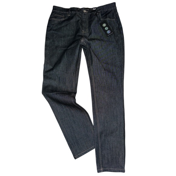 New Serenade Fitted Denim Sz 38x32 Dark Rinse Men's Skater Grunge Stretch